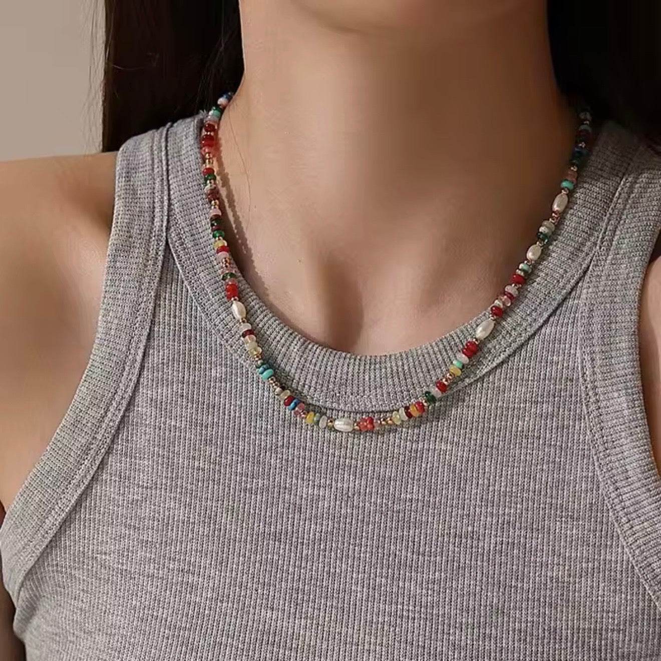 Freshwater Pearl Harmony Beaded Necklace