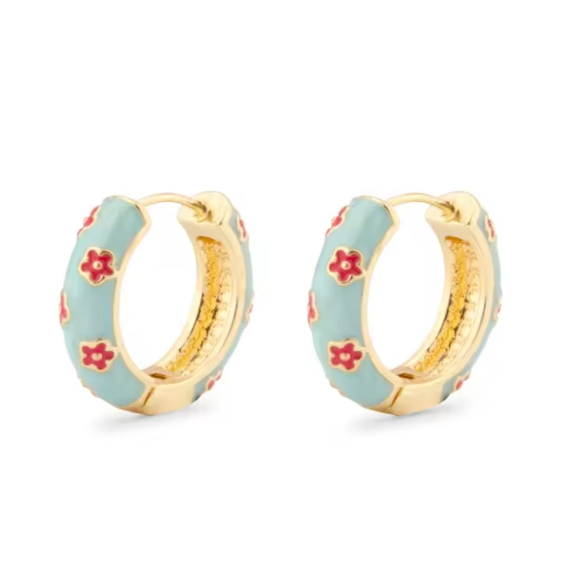 Bluebell Meadow Hoop Earrings
