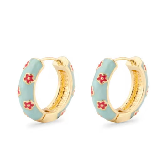 Bluebell Meadow Hoop Earrings