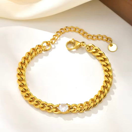 Luminous Link CZ Bracelet