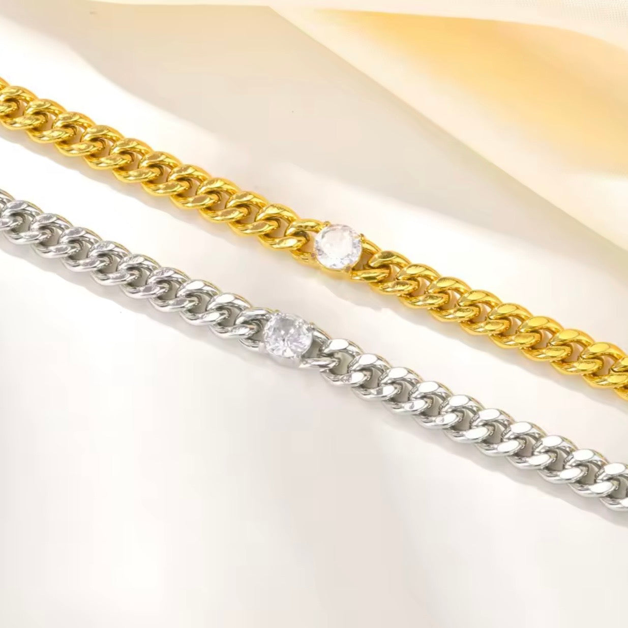 Luminous Link CZ Bracelet