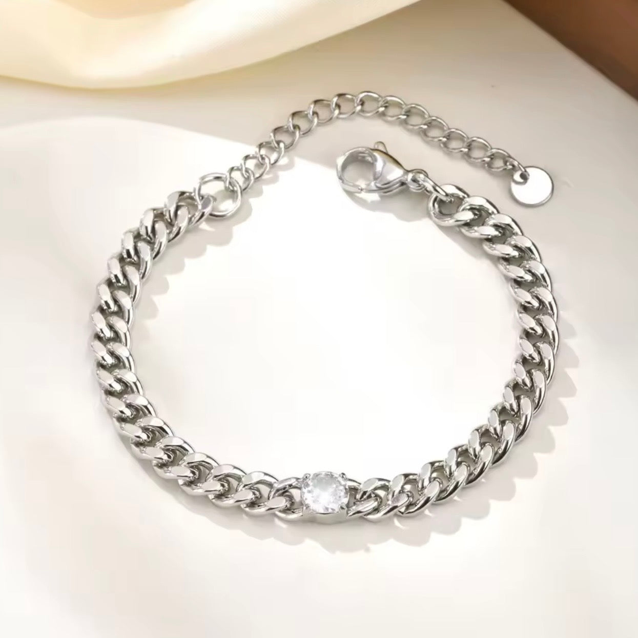 Luminous Link CZ Bracelet