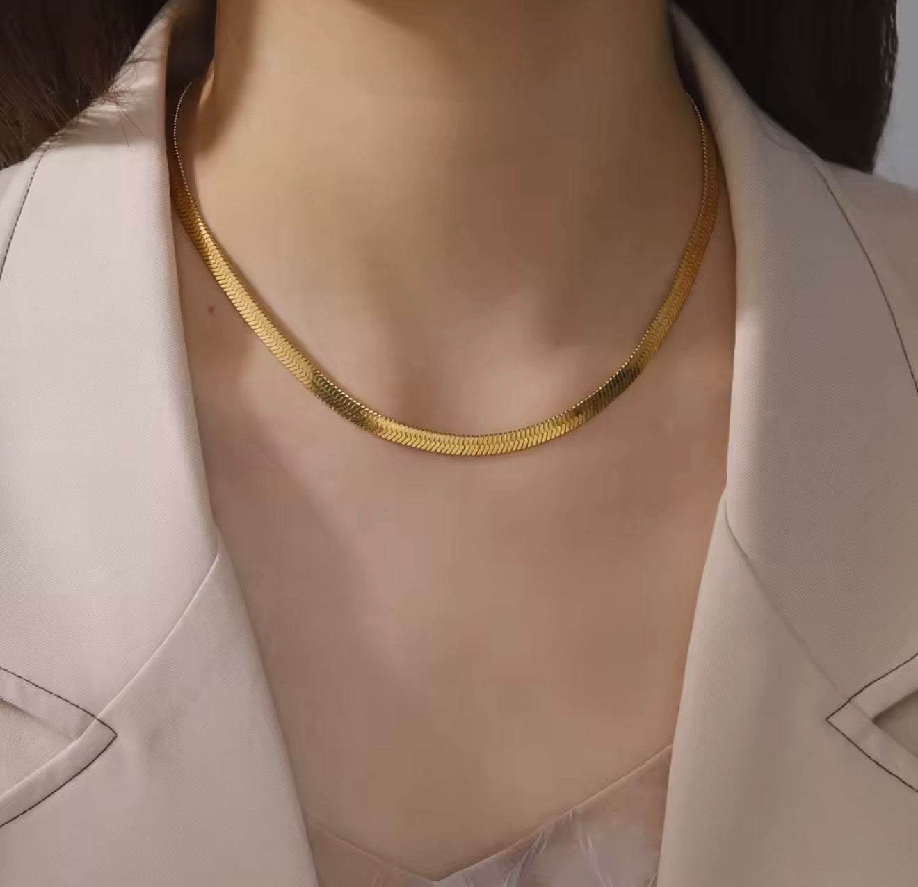 Golden Snake Chain Necklace