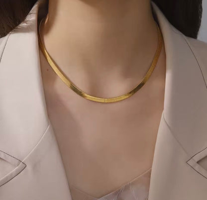 Golden Snake Chain Necklace
