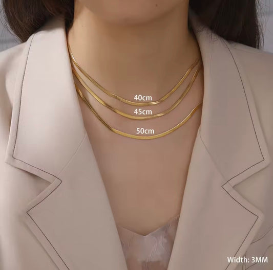 Golden Snake Chain Necklace