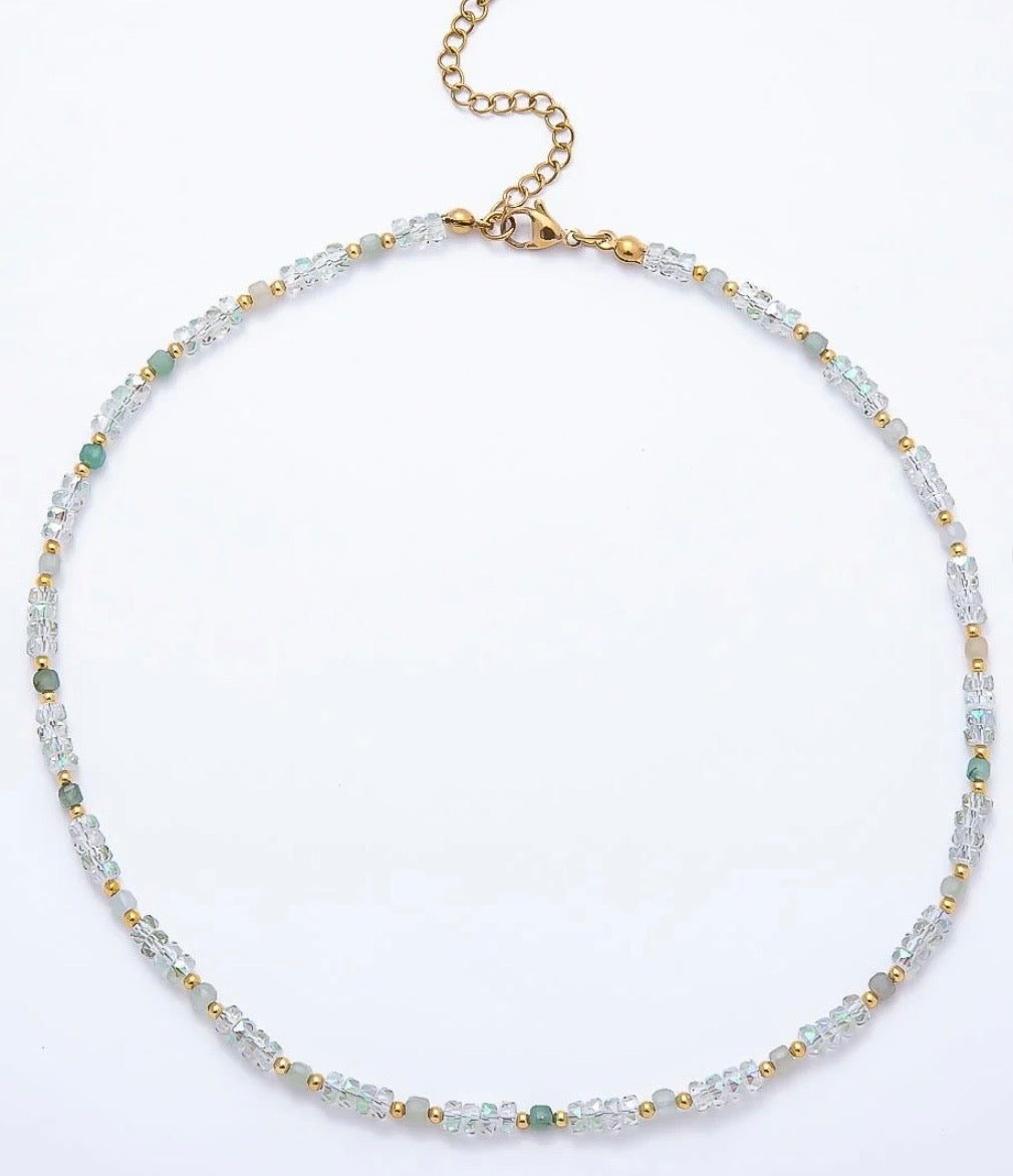 Gemstone Glow Beaded Necklaes