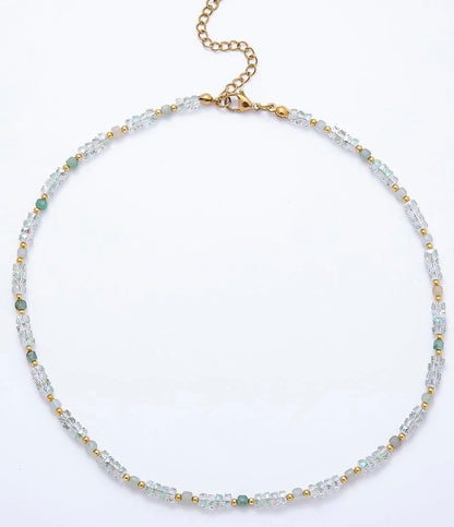 Gemstone Glow Beaded Necklaes