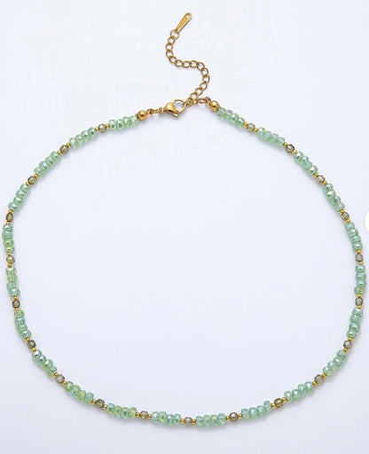 Gemstone Glow Beaded Necklaes