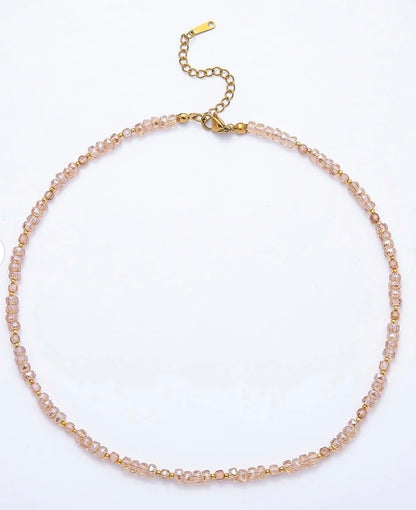 Gemstone Glow Beaded Necklaes
