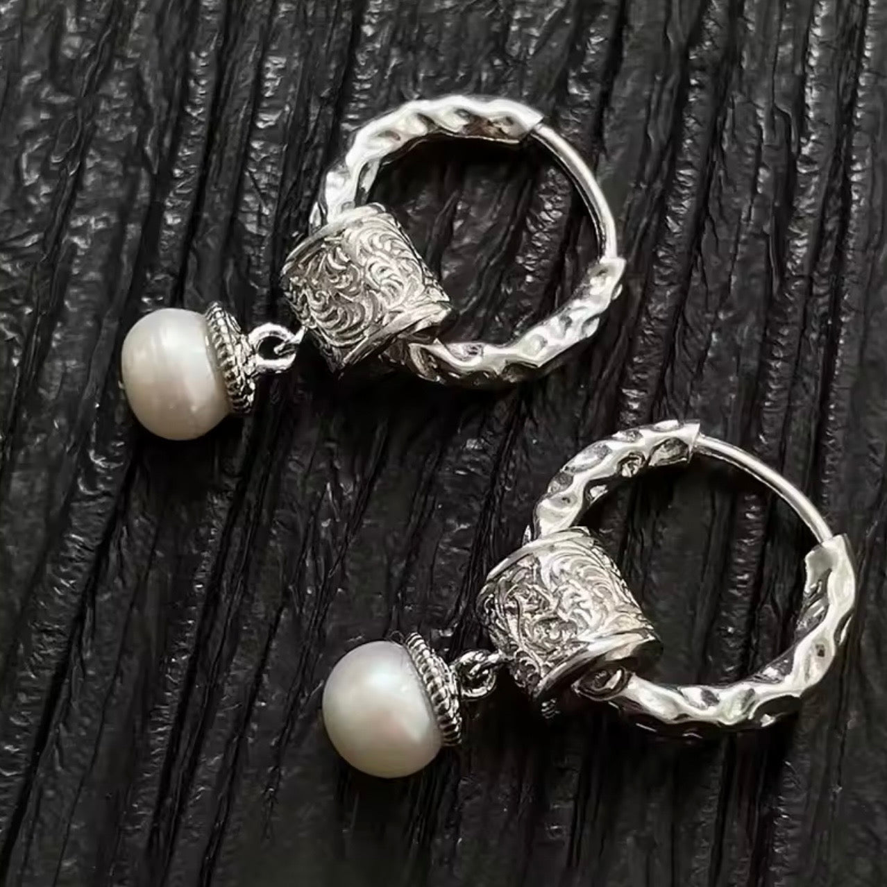 Sterling Vintage Pearl Drop Earrings