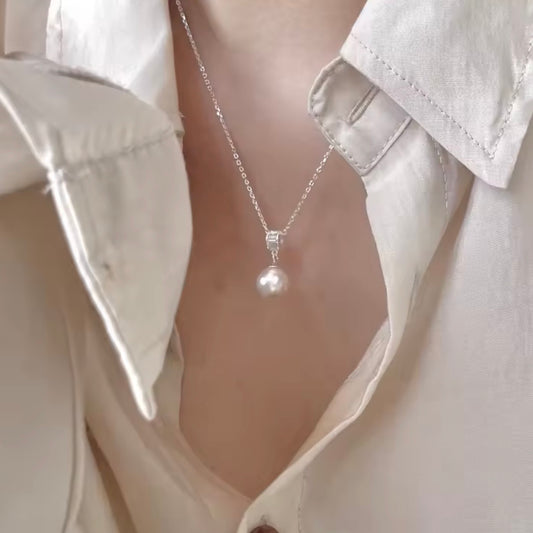 Pure Elegance  Sterling Pearl Necklace