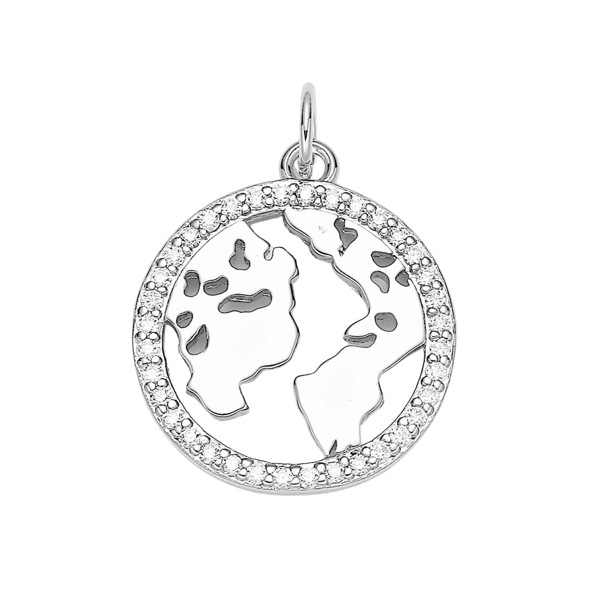 Pave CZ planet of the Universe Charm