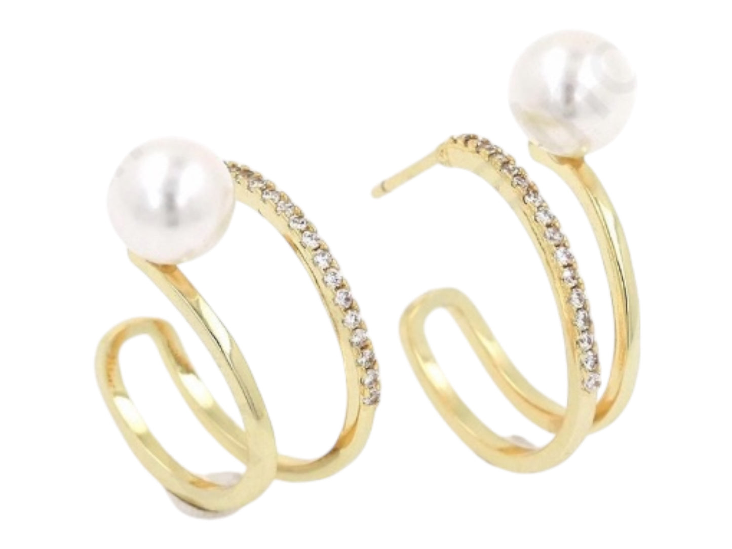 Pearl Hoop Earrings