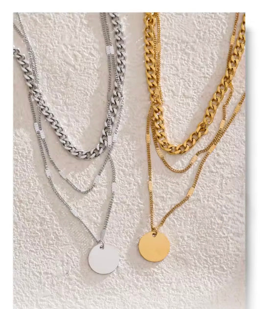 Golden Trio Layered Necklace