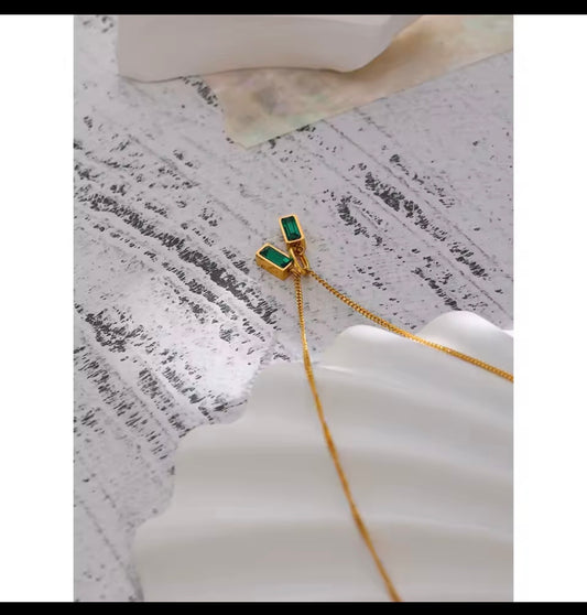 Emerald Duo Necklace