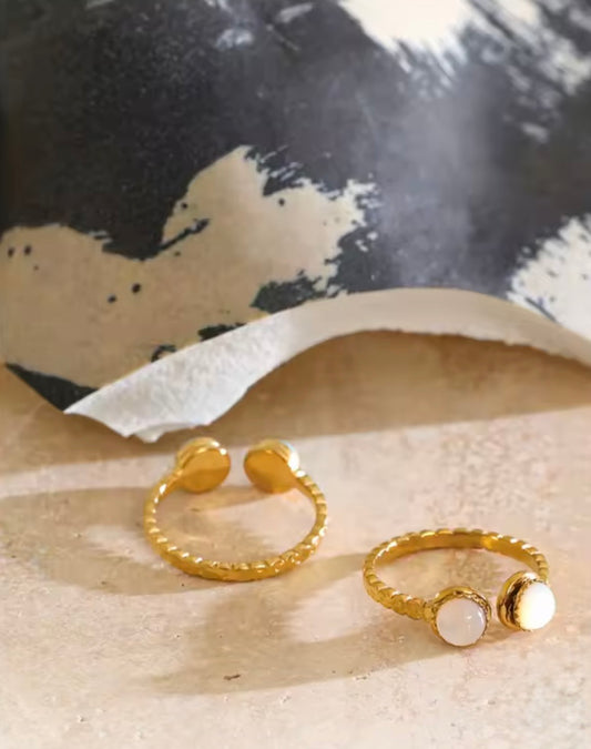 Luminous Natural Shell Ring