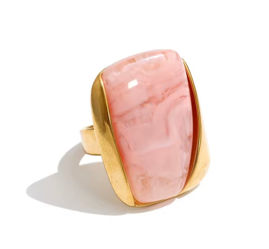 Acrylic Resin Rectangular Adjustable Ring