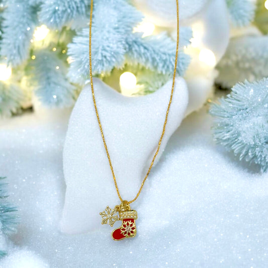 Snowflake Stocking Necklace