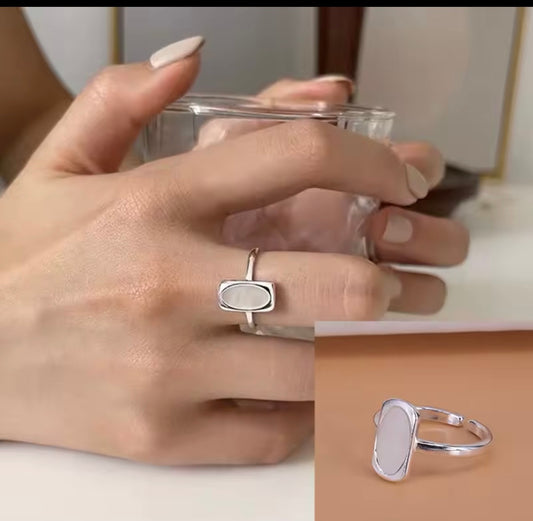 Modern Opal Signet Ring