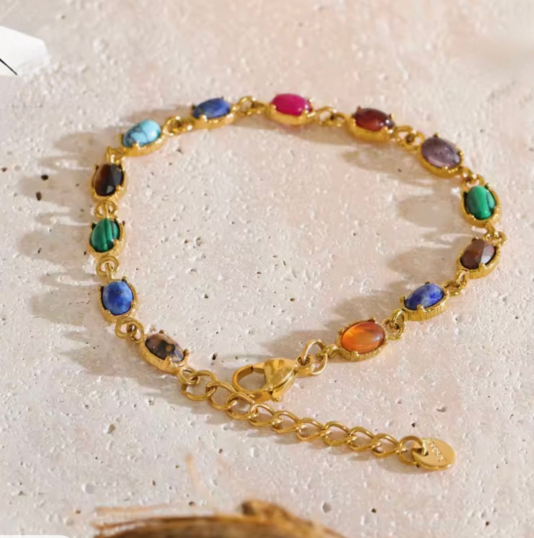 Mosaic Gemstone Bracelet