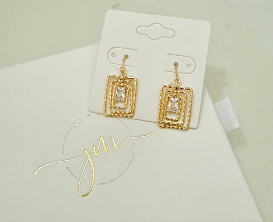 Vintage CZ Dangle Earrings