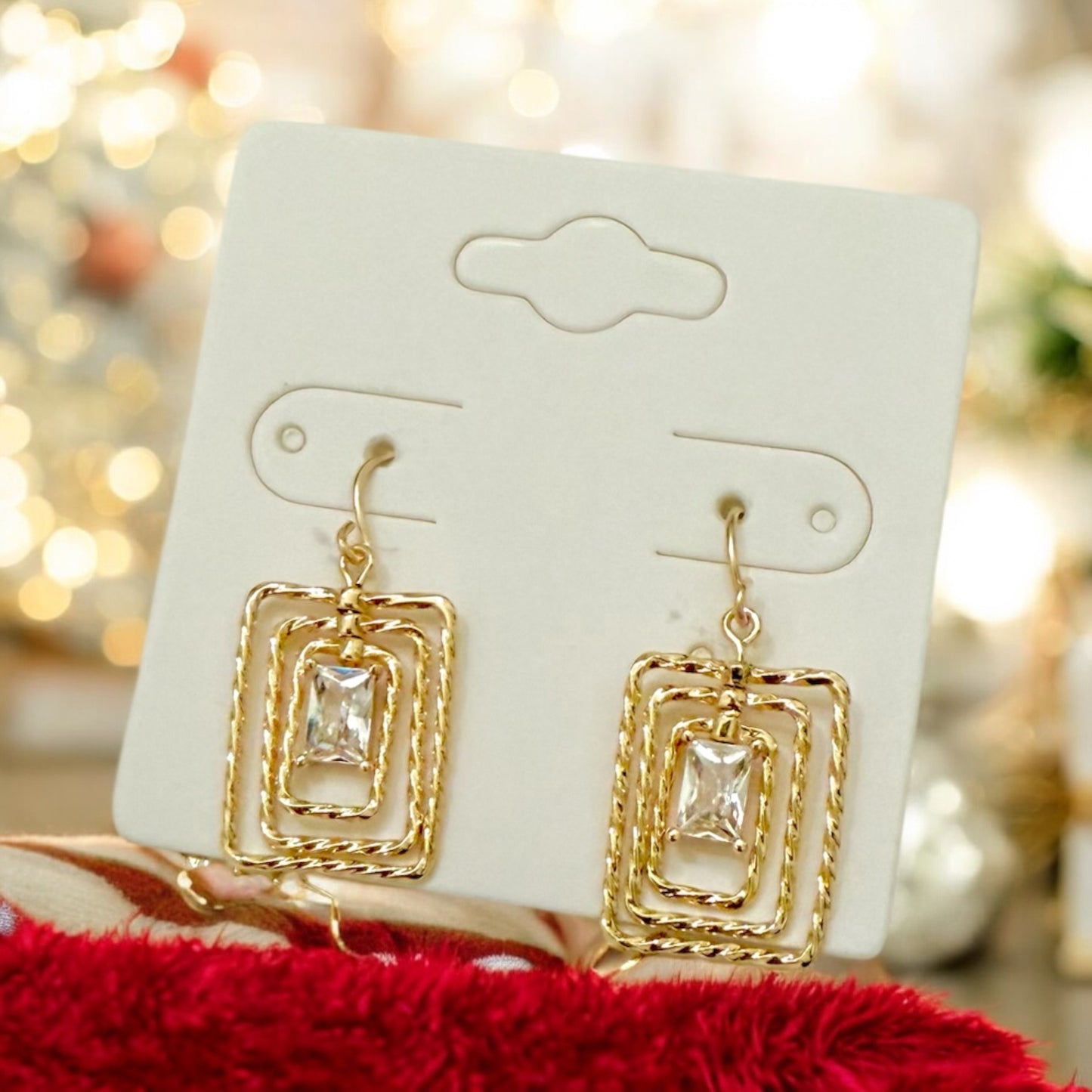 Vintage CZ Dangle Earrings