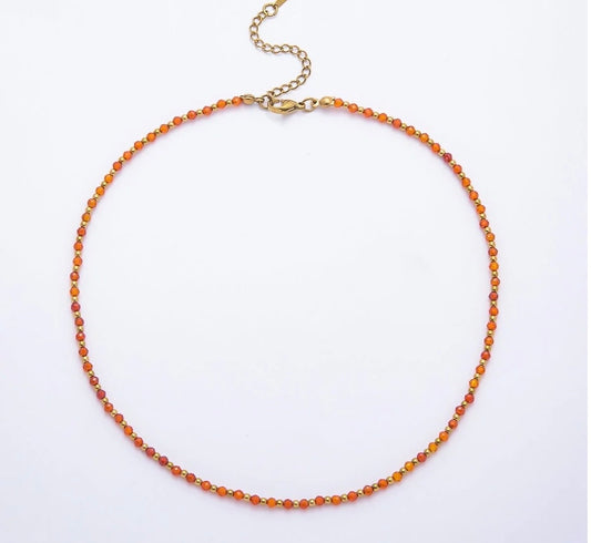 Handmade Red Carnelian Gemstone Necklace