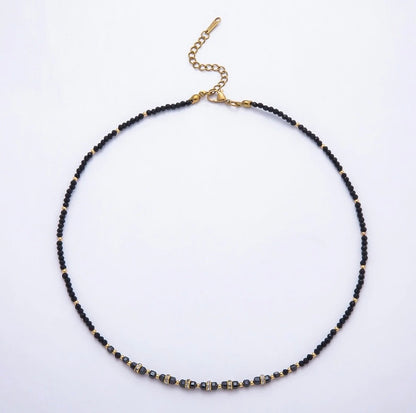 4 mm Crystal Rondelle Beaded Necklace