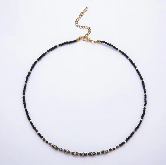 4 mm Crystal Rondelle Beaded Necklace