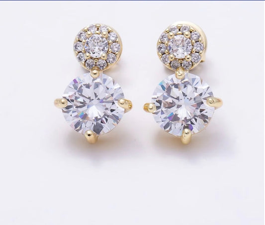 Luminous Duet CZ Earrings