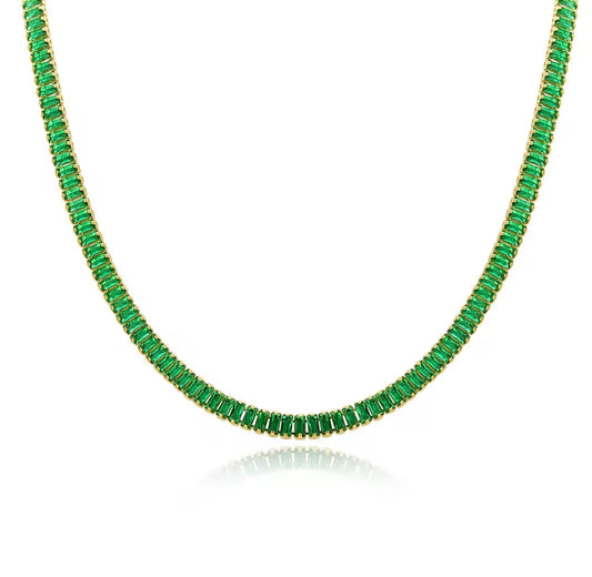 Eternal Baguette Tennis Necklace