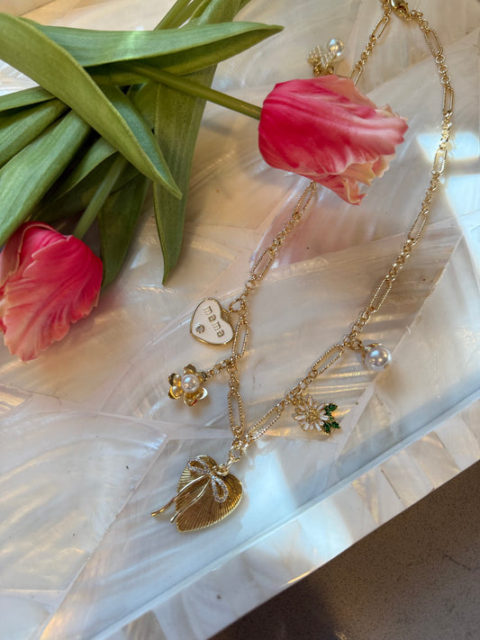 Pearls and Petals Mama Charm Necklace