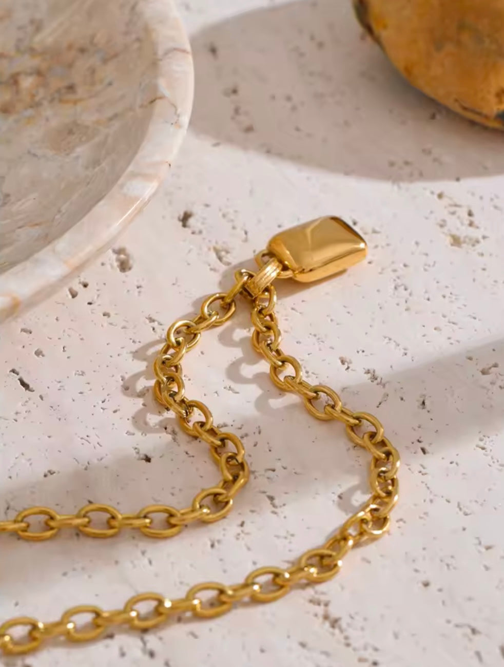 Rectangle Pendant Necklace
