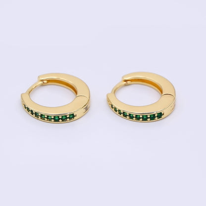 Emerald Micro Pave' Earrings