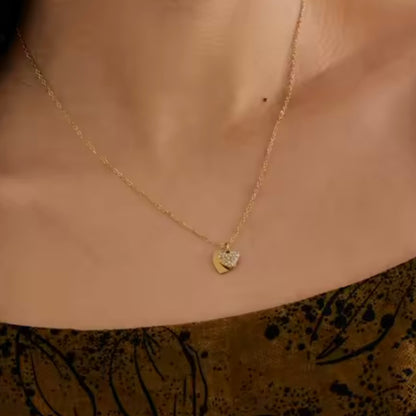 Double Layer Cubic Zirconia Pendant