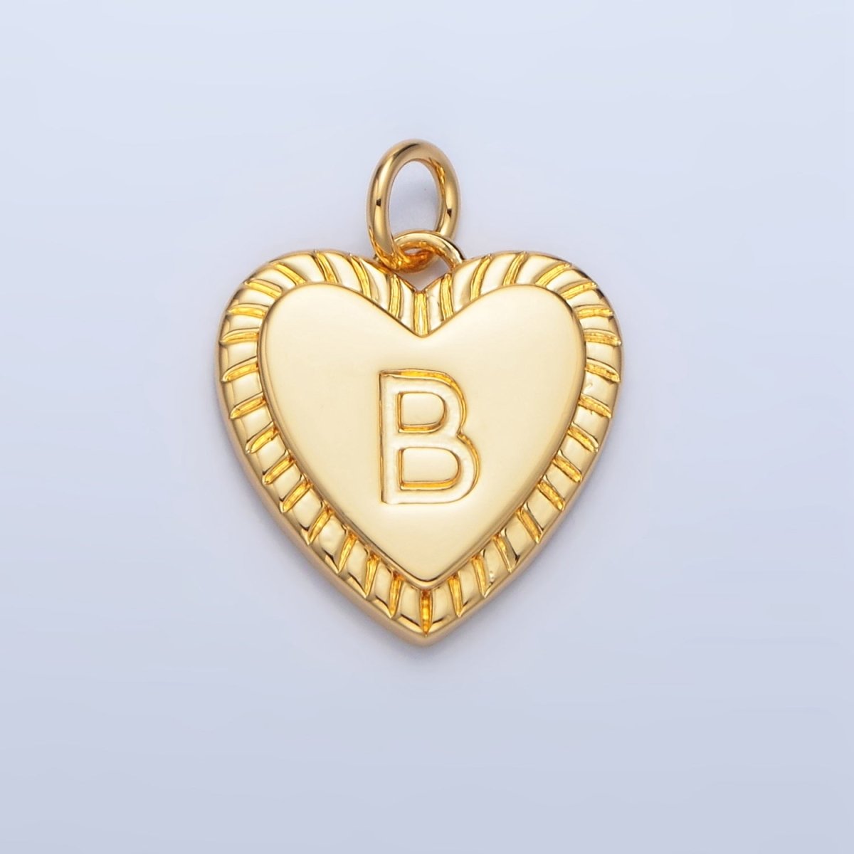 Initial Sunburst Heart Necklace