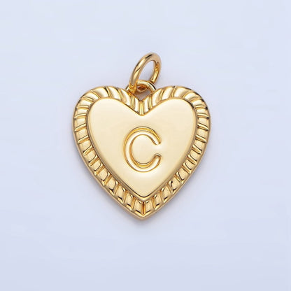 Initial Sunburst Heart Necklace