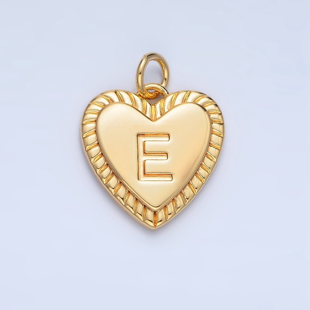 Initial Sunburst Heart Necklace