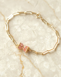 Pink Bow Charm Bracelet