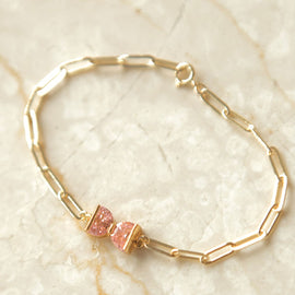 Pink Bow Charm Bracelet