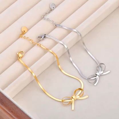 Snake Chain Bowknot Necklace or Bracelet