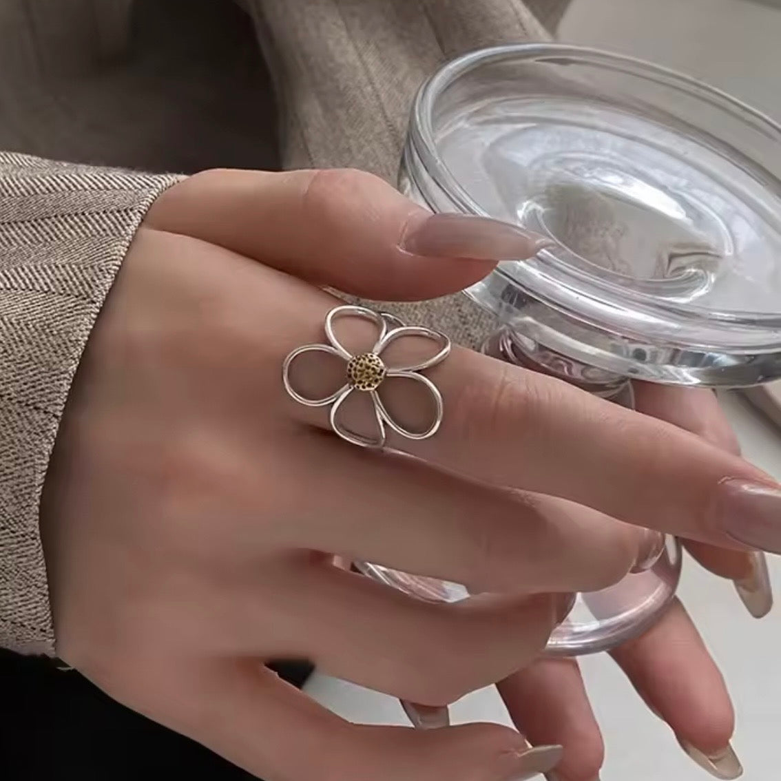 Silver Blossom Ring