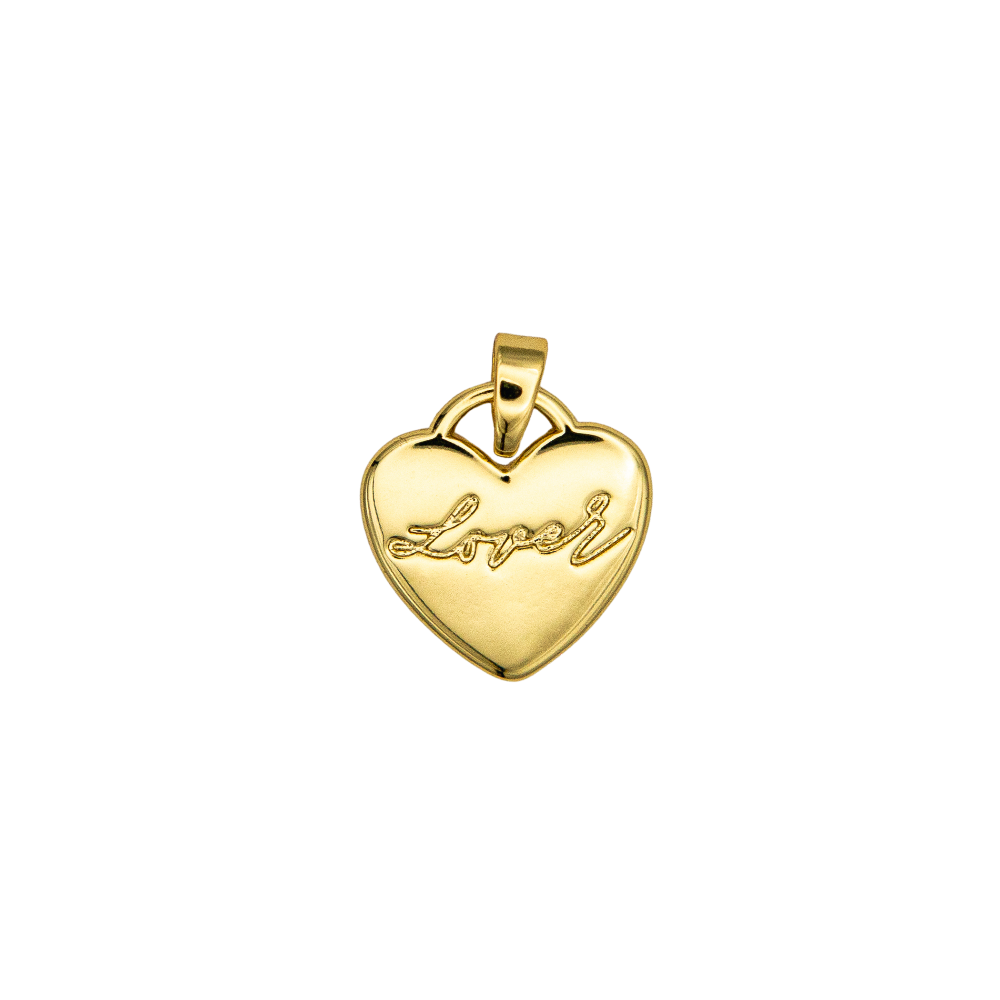 "Lover" Cursive Script Padlock Charm