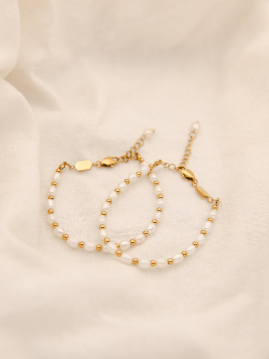Natural Freshwater Pearls Bangle Bracelet