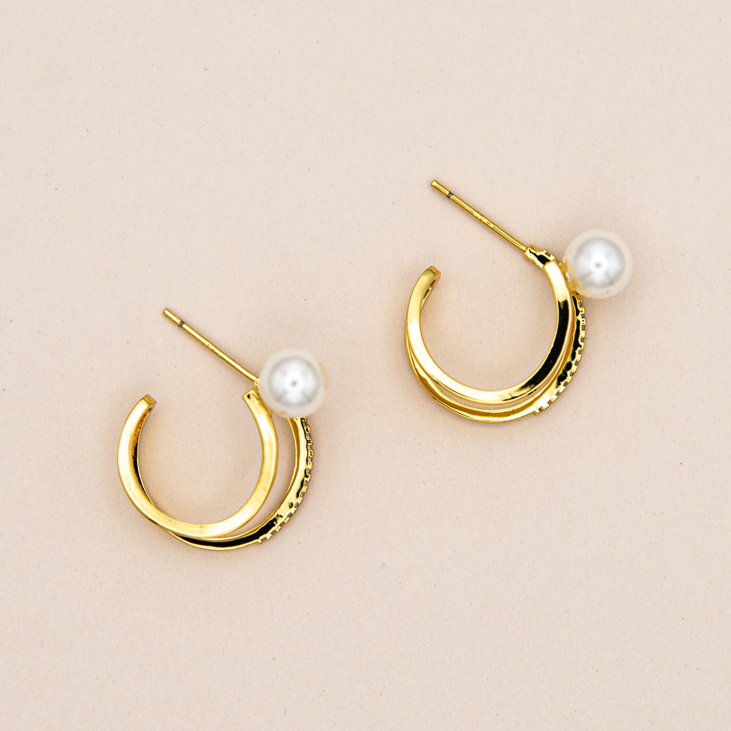 Pearl Hoop Earrings