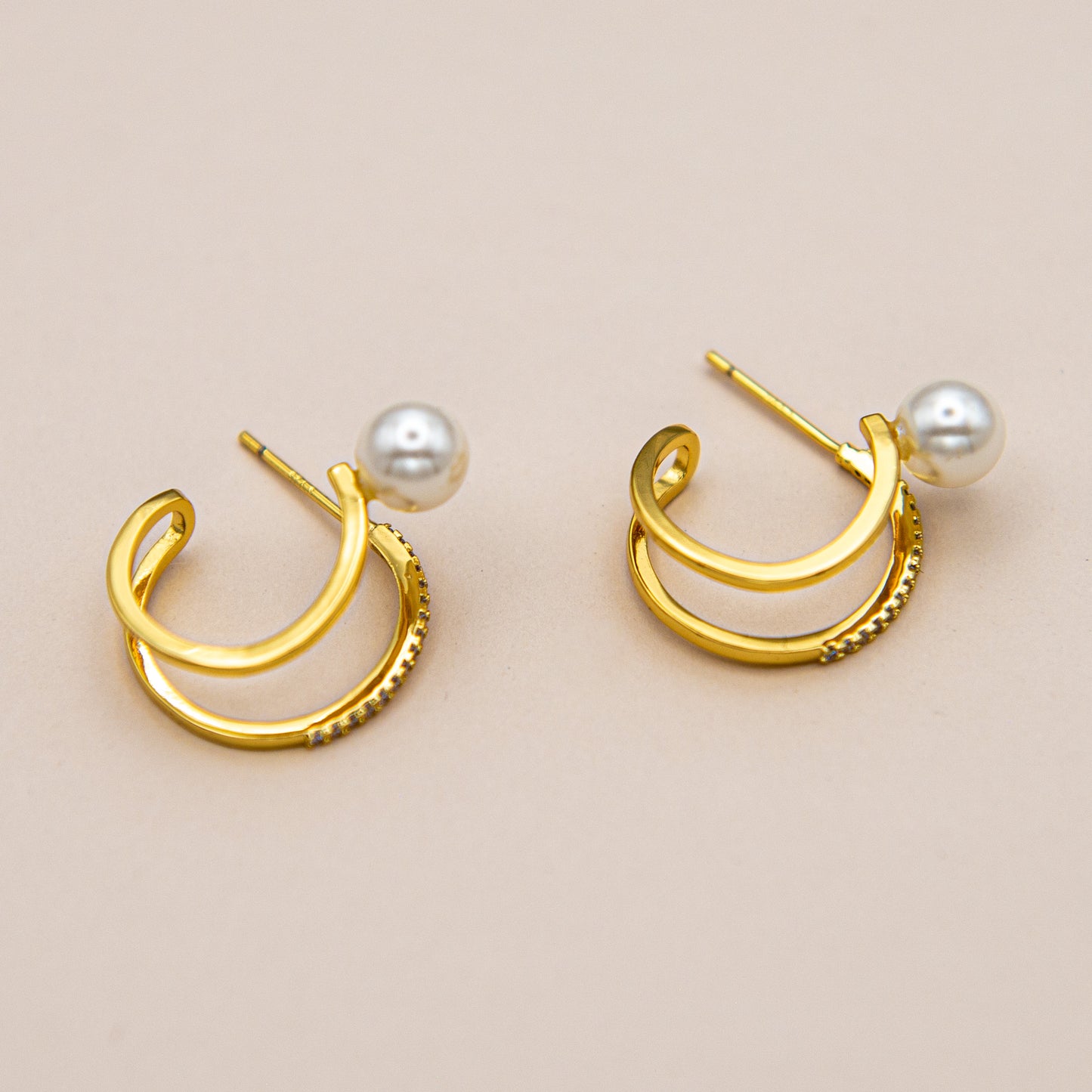 Pearl Hoop Earrings