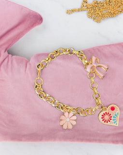 Pretty in Pink Charm Bracelet