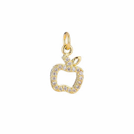 Tiny CZ Apple Charm