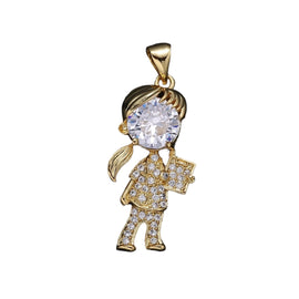 Crystal School Girl Charm