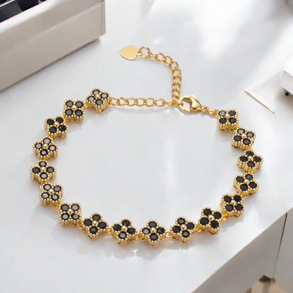 Clover Tennis Necklace, or Bracelet
